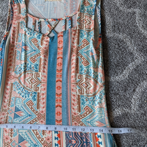 Boho Tribal style Maxi dress - size Medium - Picture 2 of 7